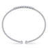 14K White Gold Bujukan Beaded White Gold Bangle with Diamonds